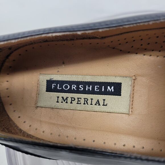 Vintage Florsheim IMPERIAL Black Tassel Loafers Mens 8 D Made in ITALY Worn 2x main image 7